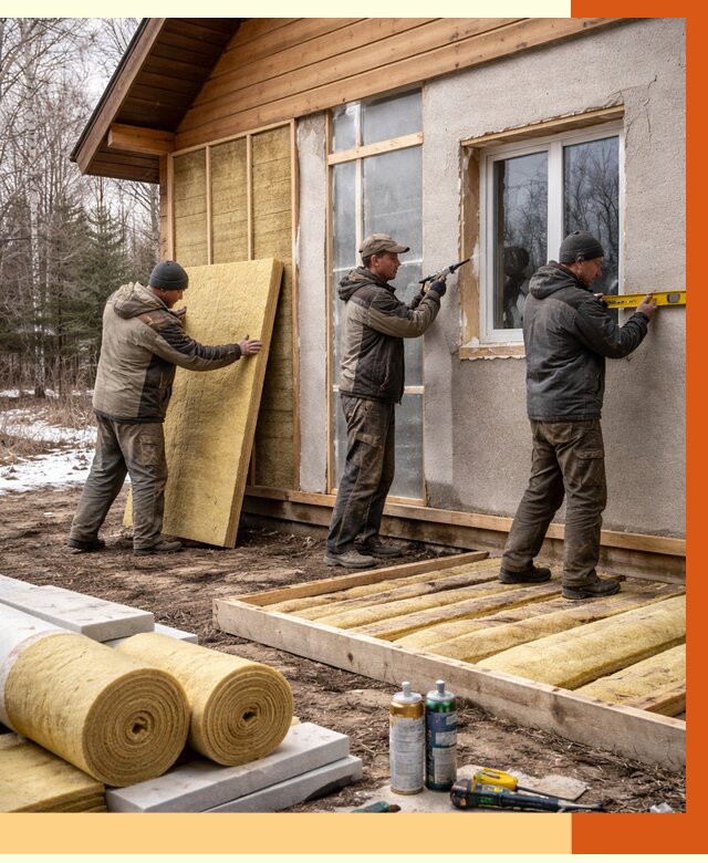 Утепление дачного дома в Сестрорецке от 4868 руб/м2 — недорого | ТепломастерСст