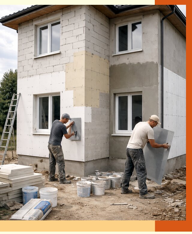 Утепление дома из газобетона в Сестрорецке от 4305 руб./м² — заказать у ТепломастерСст